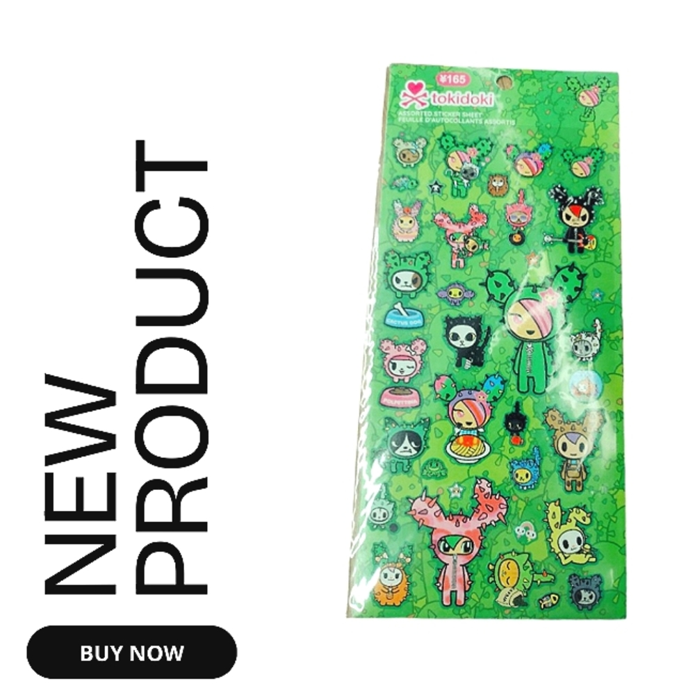 ✨NEW Tokidoki Sticker Sheet Green Cactus